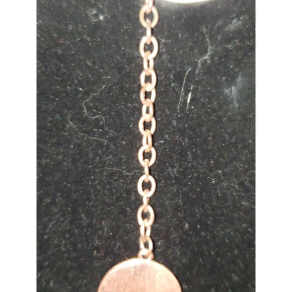 A Copper Disc Necklace Egyptian Revival Old Money Fairy Gypsy Boho Textured - Picture 4 of 10